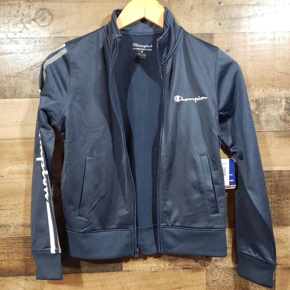 Champion‎ NWT boys logo sleeve zip jacket
